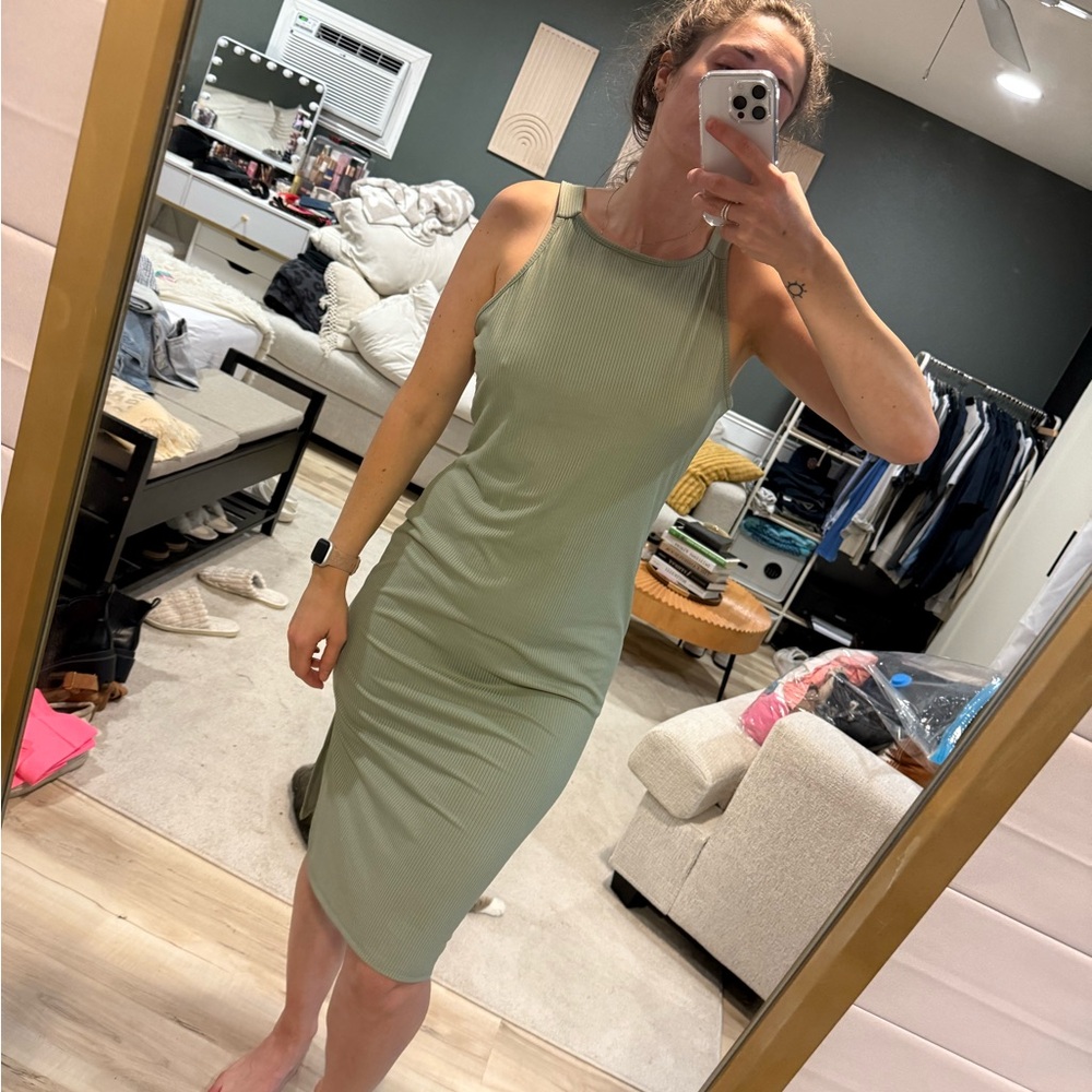 Pink Lily Ribbed Midi Dress